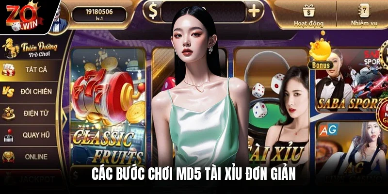 Các bước chơi md5 tài xỉu đơn giản